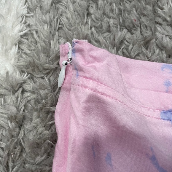 John Elliott Tie Dye Slip Skirt Pink and Blue - Picture 4 of 7